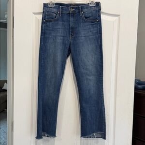 MOTHER The Insider Crop Step Hem Jeans in Trouble Maker 28